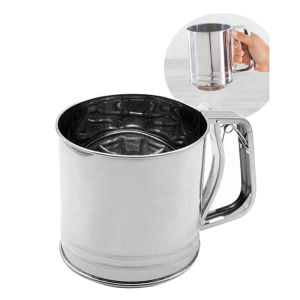 Stainless Steel Flour Sifter Large Sifter Baking Powdered Sugar Flour Sieve Cup