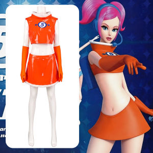 Game Space Channel 5 Dance dance dance cos Halloween costume cosplay  Ulala Orange womens skirt cosplay costume