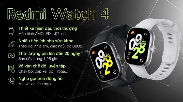 Đồng hồ thông minh Xiaomi Redmi Watch 4 bản quốc tế