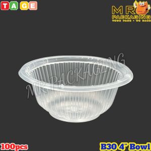 WFD30 - 8oz Disposable PP Plastic Bowl - WFD B 30 B30 - Party Bowl - Mangkuk Plastik - 4 inch 4" Small Bowl TAGE [100pcs]