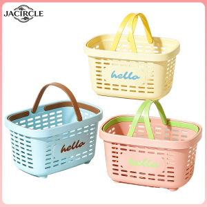 JACIRCLE Portable Shower Basket For Bathing And Personal Hygiene Items Dopamine Handle Storage Basket