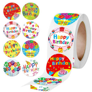Indo- 500 PCS Stiker Thank You / Sticker Thank You Bulat / 1 Roll Stiker Thank You