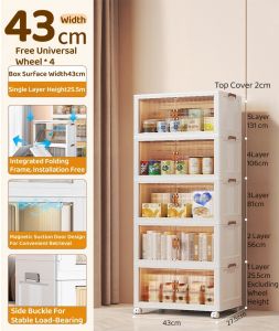 PREDIUM Foldable Cabinet JG Drawer Chest Stackable Storage Drawer Cabinet Wardrobe Home Organizer Storage Box Drawer box