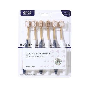 GOODSHOP-6PCS Soft Toothbrush Family Pack Deep Cleaning Anti-Bleeding Wide Head Toothbrush