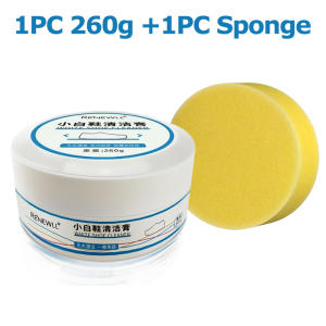 KOZI White Shoe Cleaner white shoe cream Leather polish cleaning cream Comes with a sponge for Effectively scrubbing removes yellow and white dirt.