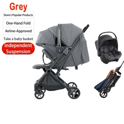 Baby stroller Foldable 2in1 Trolley With pull rod One-click folding trolley With a sunshade