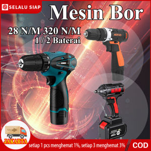 (dalam stok dikirim dari jakarta)Mesin Bor Baterai 10mm 12V Mesin Bor Listrik Dual Speed Cordless Drill Set Dua Kecepatan Bor Listrik Obeng Elektrik 1/2 Batteries Pengisi daya