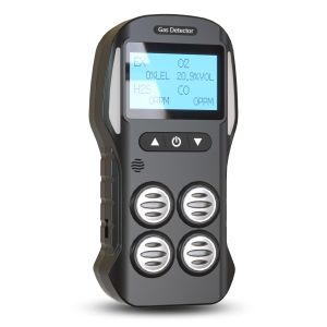 4 in 1 Detector Udara Gas Monitor H2S O2 CO LEL Multi Detektor Gas Multi pendeteksi Gas O2 H2S CO LEL oksigen hidrogen sulfida karbon monoksida mudah terbakar detektor kebocoran Gas
