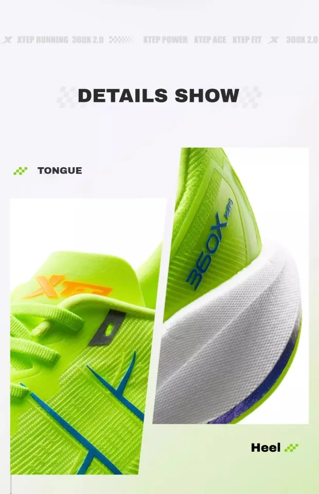 XTEP】360X 2.0丨Kasut larian plat karbon Marathon Running Shoes