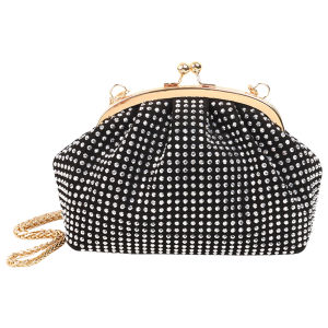 Women Evening Clutch Bag Fashion Rhinestones Evening Bags Chain Strap Elegant Handbag Large Capacity Wedding Party Bag