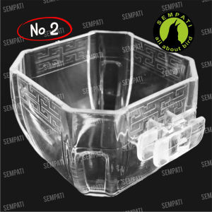 SEMPATI Cepuk Burung Segi 8 Delapan Emboss Batik Cepuk Wadah Tempat Makan Pakan Minum Burung Murai Batu Kacer Jalak Lovebird Kenari Branjangan Finch Sogon Pleci Kolibri Ciblek Dll