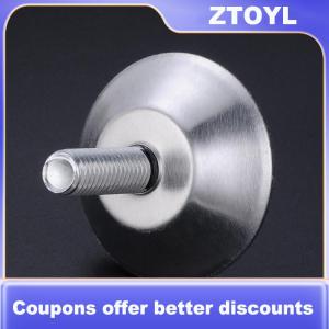 【ZTOYL】 5 chiếc chân đồ nội thất bằng thép Chân đế chống trượt chân tủ để bàn chân đế cân bằng điều chỉnh được vít M8 M10 15mm-27mm