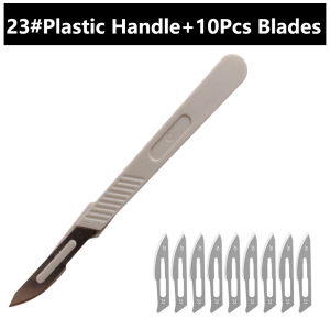 ชุดเครื่องมือตัด DIY ที่จับใบมีดแกะสลักมีดผ่าตัดเหล็กกล้าคาร์บอน11 #23 # มีดไททาเนียมสัตว์ PCB พร้อมกล่องโลหะ