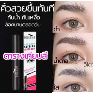 Black Shine Mascara (3 Pack) - มาสคาร่าคิ้ว มาสคาร่าเจลล็อคคิ้วตั้ง คิ้วปัง คิ้วเป๊ะ ตั้งเรียงสวย กันน้ำ กันเหงื่อ