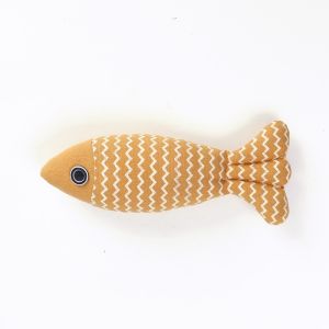 Pet Chew Toy Pawfun Fish Pillow Catnip Muppets Dolls Fabric Fish Shap Solid Bite Resistant Toy[SG Ready Stock]