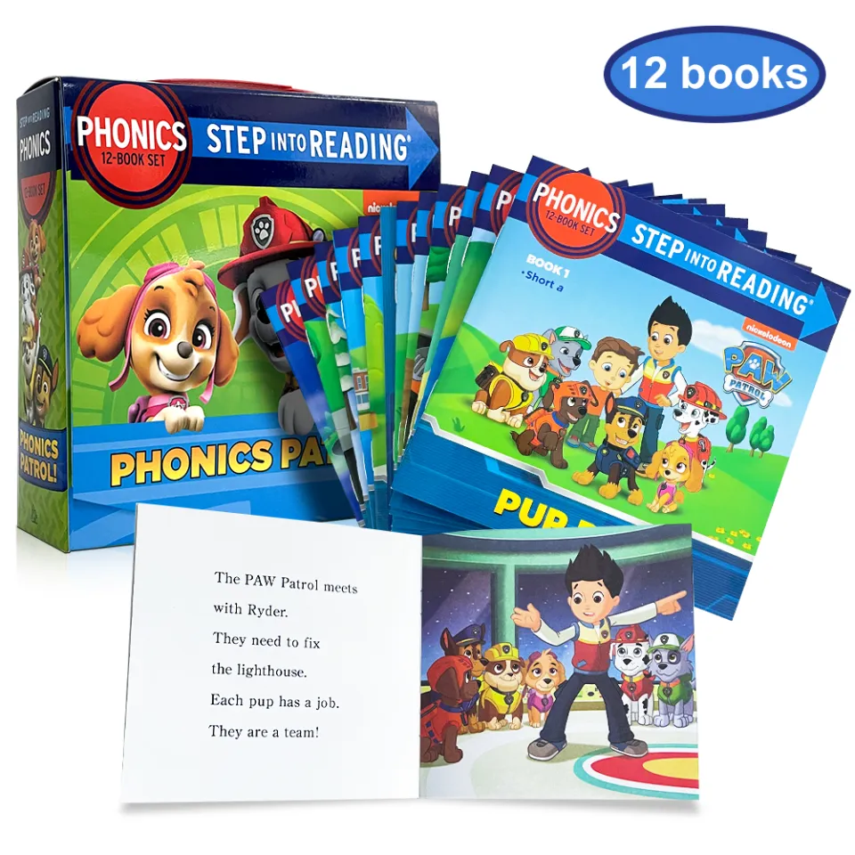 12 Books Set Paw Patrol Phonics Box Set (Step Into Reading