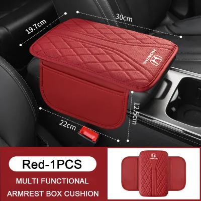 Car Armrest Pad Leather Center Console Armrest Storage Box Protection Cushion For Honda Mugen City Hatchback Civic fc fd Accord Jazz BRV HRV CRV Odyssey WRV Accessories