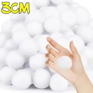 100Pcs Artificial Soft Snowball Toys High Elasticity Plush Ball Snow Fake Balls Indoor Snow Fight Ball Christmas Party Throwing Games