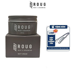 Sáp vuốt tóc Roug Xám - Roug Mens Grooming Matt Cream 90gr cao cấp + Tặng quà phân loại