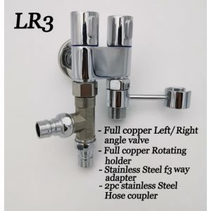 Water Filling Valve with Rotation Sprayer Holder/Water heater/Stainless Steel SUS304Tap /Bidet Valve/Black Bathroom