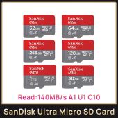 Micro SD Memory SanDisk Ultra/ 128GB/ 256GB / 512GB / 1TB / 2TB TF Flash Card for Camera Phone Nintendo Switch