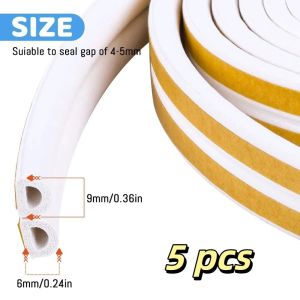 COUPLECOL Self-Adhesive Weatherstripping Seal Strip Flexible Durable Soundproof Seal Ideal Solution Premium Quality Thermal Insulation Doors