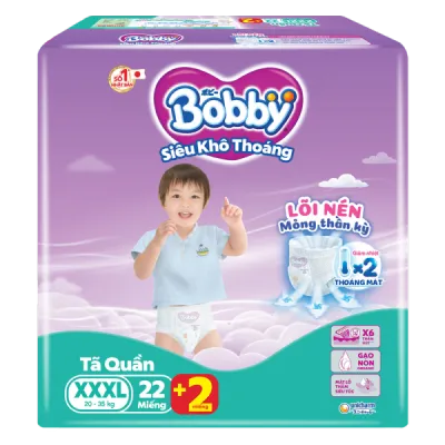 Tã Quần Bobby Ultra Gói Lớn Tiết Kiệm Đủ Size M96 L88 XL74 XXL68 XXXL24 XXXL31 - Từ 6 Kg Đến 27 Kg - Kho Bỉm Thanh Ngân