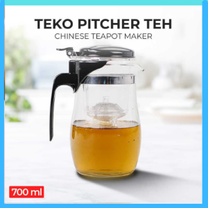 COD One Two Cups Teko Kaca Teh Kopi Pitcher Borosilikat dengan Saringan TP 758 / teko pitcher kopi teh air panas listrik otomatis stainless tahan panas lama kacamata cantik unik aluminium halco aesthetic korea arab / teko pitcher teh kopi chinese 2 liter