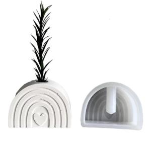 Versatile Silicone Mould for Rainbow Flower Pots Easy Demoulding Planter Accessory for Enthusiasts Household