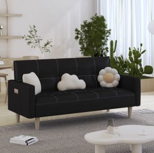 Cream style fabric sofa living room bedroom simple rental house small unit foldable sofa bed dual purpose