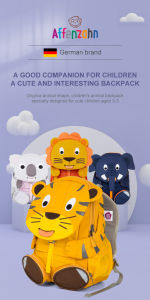 Affenzahn FAL Kid Bag School Ergonomic Backpack With Adjustable Strap For Large Friend Cartoon Bag 3-5 Years 8L [German Brand]