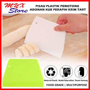 MYX Store Scraper Alat Pemotong Adonan Kue Bahan Plastik Pisau Potong Roti Dough Cutter Serbaguna Pengikis Perapih Cake Tart