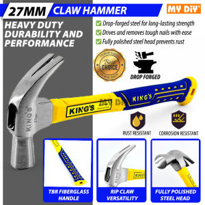 MYDIYHOMEDEPOT - KINGS 27MM Claw Hammer Heavy Duty TBR Anti Slip Handle Tukul Besi Berkualiti