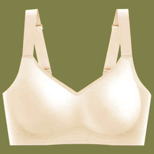 OK Bra 3D Jelly Soft Upper Support Bra Comfortable Wide Shoulder Strap Push-up Seamless Underwear Womens Thin Shrink Accessory Milk Big Chest Appear Small Bra for Women