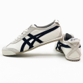 2023 Original Tiger Shoes MEXICO66 Men's and Women's Fashion Anti Slip Sports Shoes Comfortable and Breathable Leather Shoes Cream White/Black. 