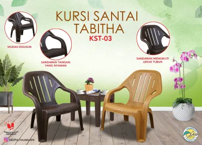 KURSI SANTAI TABITHA KURSI ROTAN ANYAMAN KURSI KOPI KURSI TAMAN