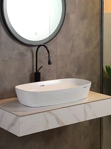 Corner Basin Bathroom Basin Sink Toilet Basin Wash Basin Ceramic Khaki-colored ceramic household rectangular ceramic basin