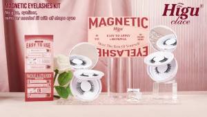 Higu clace Magnetic-Eyelashes with Applicator 4 Pairs Magnetic-Lashes Natural Look Wispy Magnet Lashes Easy to Wear and Remove（DJCX-A03)