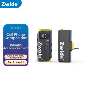 Zwide S3 Wireless Lavalier Microphone Magnetically Attached Dual Microphone with Charging Case