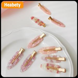 【2-3 days delivery】 2PCS Korean Style Hair Styling Tool Simple Pink Seamless Hair Clip For Women Sweet Fresh Bangs Clip Duckbill Clips Hairpins