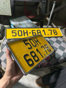 Khung Biển Số Xe Ô tô - Xe Tải - Xe Van INOX Cao Cấp VIỀN GIẢ GÒ L2 - Bóng Gương Chống Rung Chống Nước