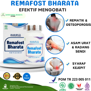 OBAT HERBAL REMATIK ASAM URAT SYARAF KEJEPIT RADANG SENDI OSTEOPOROSIS PALING AMPUH REMAFOST BHARATA 100% AMPUH DAN BERKHASIAT