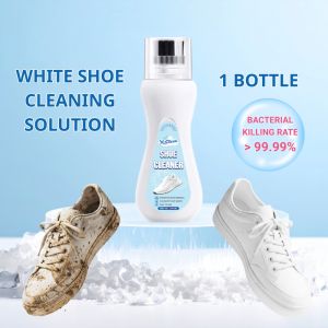 White Shoe Stain Remover Cleaner with Brush Head Effective Sneaker Care Cleaner para sa Puting Sneakers