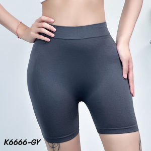 กางเกงขาสั้น เอวสูง ผลิตจากผ้ายืด นุ่ม สบาย คุณภาพสูง ระบายอากาศได้ดี และเป็นมิตรกับผิวหนัง รุ่น K6666