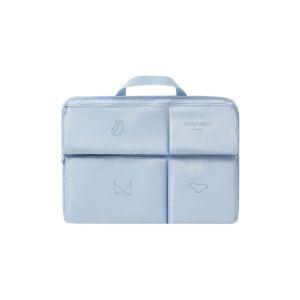 ZGNAY MALL 4 Compartments Hanging Clothes Bag Foldable Large Capacity Portable Underwear Organizer Washable With Handle Closet Socks Dispenser Luggage