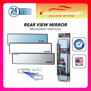 Car rear view flat mirror Universal fit 270mm Broadway Clip on back mirror NAPOLEX cermin belakang kereta blind spot