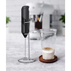 Black/Mini Electric Milk Frother Handheld Battery Operated Whisk Mixer Stirrer Coffee Egg Beater