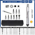 【11-piece set】Adjustable Torque Wrench Torque Wrench Torque Wrench 1/4" 5-25Nm Adjustable Torque Wrench Bicycle Repair tools kit. 