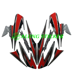 STIKER STRIPING LIS LES BODY MOTOR TIGER REVO 2012 WARNA HITAM 1SET STANDAR