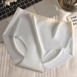 Y&C Ready Stock Women Panties Transparent Silk Mid Waist Thin Seamless Underwear PTS08